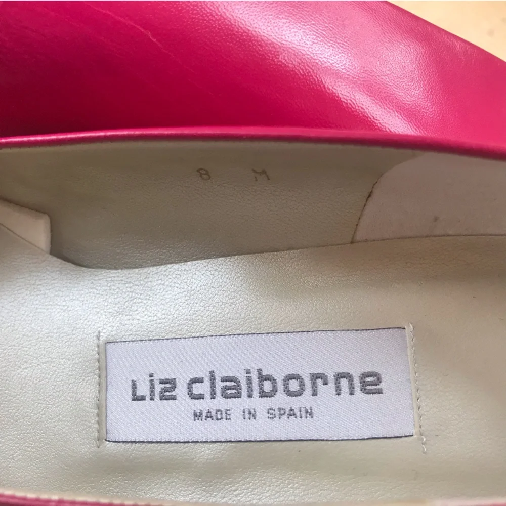 Vintage Kitten Heels Hot Pink 1980s Liz Claiborne 2", size 8 - Picture 10 of 11